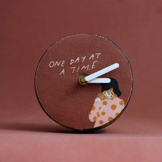 One Day At A Time |  Handcrafted Desk Clock