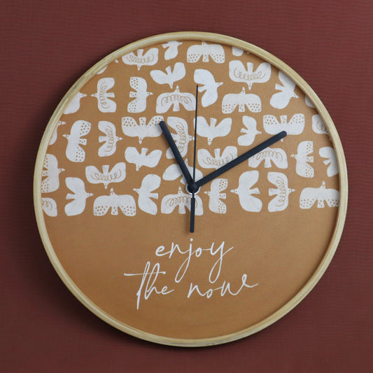 Enjoy the now |  Handcrafted Wall Clock